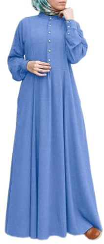 KBOPLEMQ Vestidos musulmanes para mujer vestido de oración de una pieza Abaya Musulmana Vestido de mujer Jilbab Muselina Mujer Dubai Turquía Robe Oración Jilbab Cuerpo Completo Maxi Vestido de Oración