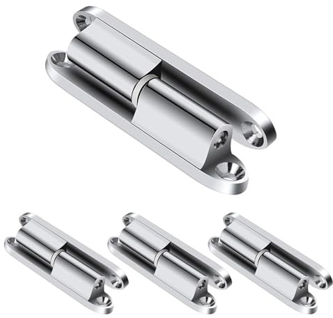 4PCS Charnière Porte Paumelles de Porte Placard Pliantes Automatiques Antirouilles, Charnière Fermeture pour Porte Armoire Meuble, Charnières Hydrauliques de Porte de Garde-robe Quincaillerie (6cm)