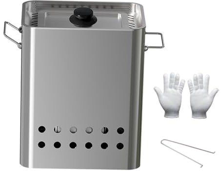 JISADER Barbecue Suspendu, Barbecue de Bois, Seau de Barbecue, Baril pour remorques, Parcs, Plage, Jardin, arrière-Cour, sans brochettes