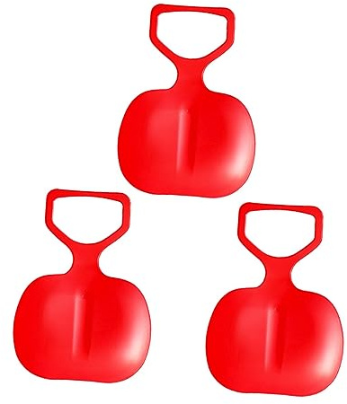 OSOLADY 3pcs Thickened Plastic Snow Sled Set Sturdy Snow Slider for Kids Random Color Children’s Grass Sledge