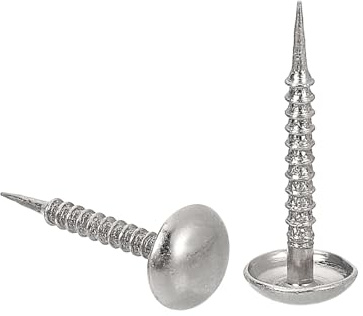QUARKZMAN 50 chiodi per tappezzeria, 8 x 20 mm, chiodi per mobili, testa rotonda, decorazione per divani, letti, progetti fai da te, argento