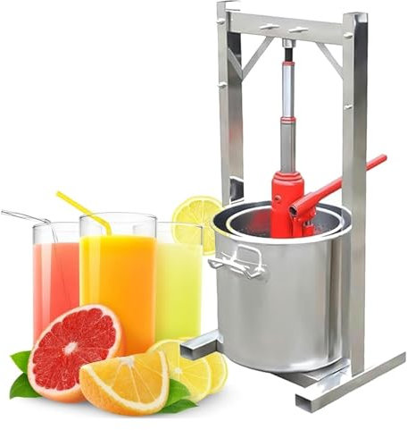 DXYOYONGOZ Pressoir à Vin, Pressoir à Fruits Manuel, Pressoir à Fruits et à vin, Presse à Raisin for la Fabrication du vin, Presse à vin, Presse à Fruits et légumes en Acier Inoxydable Double