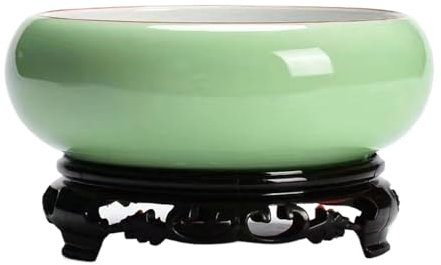 budiniao Elegante ciotola per fiori in ciotola per fioriera per esposizione di balconi, ciotole per piantare decorazioni per l'acqua, acqua di loto per interni, C, 16.5 * 15 * 6.5CM