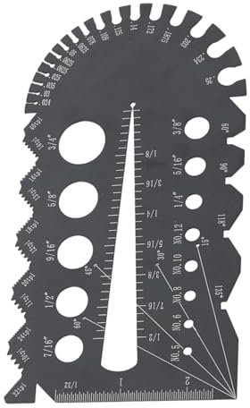1 calibro per filettatura con misure metriche e britanniche in pratica misurazione del filo in acciaio inossidabile