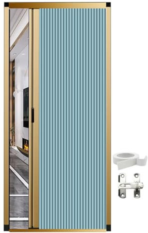 Extra breda dubbla vikdörrar Inredningsdörr, Extra bred hopfällbar garderobsdörr Dragspelsdörr med lås, skjutdörrar(58x80in (147.5x203cm))