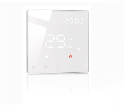 Termostat fortuya smart grafen elektrisk, golvvärme gaspanna temperaturkontroll 82 med smart röststyrning för hem (vitt vatten/gas)