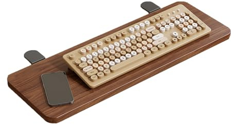 Justerbart trätangentbordsskrivbord med musstöd hopfällbart spel- och hemmakontorbord 60 x 20 cm brunt platsbesparande design för förbättrad t & Productivi