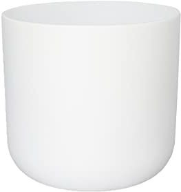 Ivyline Round White Lisbon Planter - Stylish, Waterproof & Durable - Contemporary Premium Glazed Decorative Indoor Ceramic Flower Pot - H26cm x D26cm