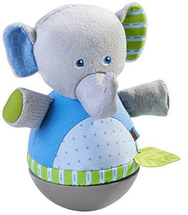 HABA 305824 - Stehauffigur Elefant, Stehauffigur ab 6 Monaten, bunt