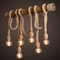 ALETO Hemp Rope Hanging Lamp - Retro Industrial Pendant Light with Metal Body & Manual Hemp Cord