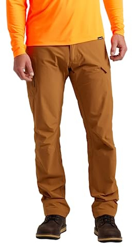 TRUEWERK Men's T1 WerkPant - Lightweight Work Pants, Moisture-Wicking, Quick-Dry, 4-Way Stretch, Relaxed Fit, 8 Pockets, Sand, 32W x 32L