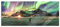 Pixxprint Glasbild Panorama, Wandbild aus Echtglas, Polarlichter über den Bergen bei Nacht, 120x50 cm, inkl. Aufhängung und Abstandshalter