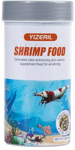 yizeril Betta Fish Food - Floating Patties Natural High Protein with 50% AntarcticKril,White Fish & Spirulina,Rich in Calcium for Betta's Vibrant Colors Fast Growth,Clean Water (4oz)