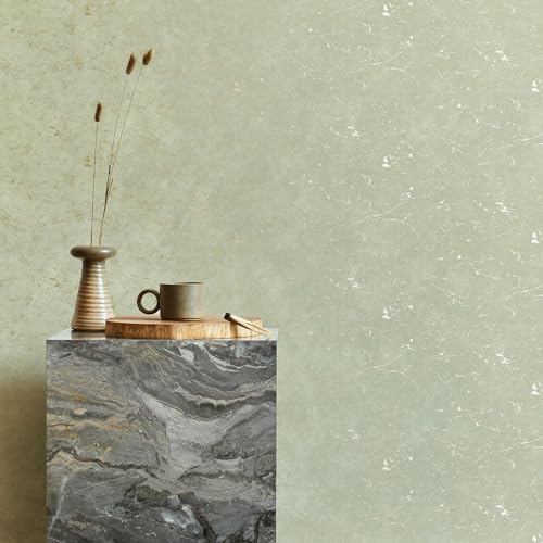 Superfresco Easy Gilded Plaster Sage Silver Textured Wallpaper | Paste the Wall | Silver Texture | Eco-Friendly