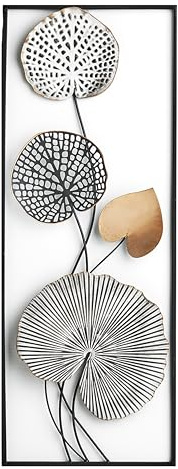 Kobolo Wandbild DAKARI, 28,5x4x75 cm, handgefertigte Wanddeko aus Metall, 3D Effekt, modernes Kunstobjekt, Metallbild zur stilvollen Wandgestaltung in Wohn- und Arbeitsräumen