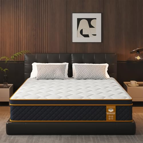 purekib Small Double Mattress, Small Double Memory Foam Hybrid Mattress, Medium Firm and Individually Pocket Springs - Pressure Relief, Hypoallergenic (Small Double, 25, Centimetres)