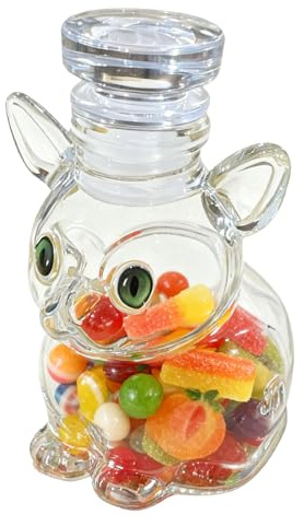 Contenitore per snack, 10 x 10 x 15 cm, barattolo ermetico da cucina con coperchio, per cioccolato, noci, cialde di caffè, fondente, dolcetti per animali domestici, tavolo da pranzo, dispensa