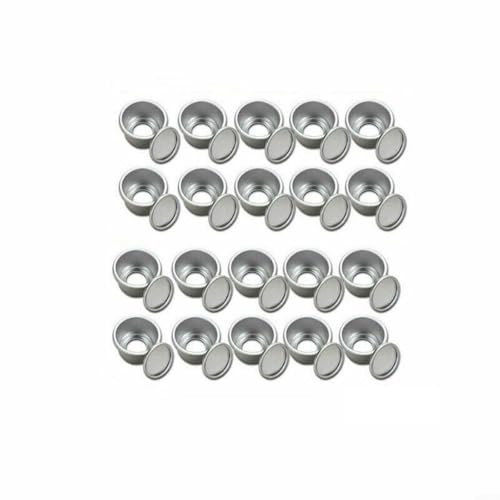 NbgrvB Mini tortiera in lega di alluminio da 5,1 cm con fondo rimovibile, per torte fai da te, matrimoni, compleanni e Natale (20 pezzi)