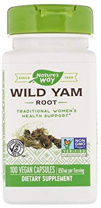 Natures Way Wild Yam Root Capsule, 425 Mg - 100 per Pack - 6 Packs per case.