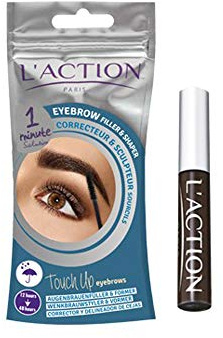 L'Action Paris Mascara et Sculpteur de Sourcils Longue Tenue, Mascara pour Sourcils Remplit les Sourcils d'une Couleur Naturelle, Sculpte les Sourcils selon la Forme Souhaitée, Brun Foncé 8.5g