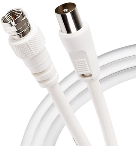 Maplin Satellite to TV Aerial Cable 5M Coaxial Cable F Type Male to RF Male