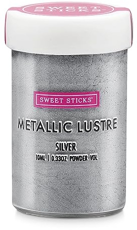 Sweet Sticks Edible Metallic Lustre Dust 4g Silver
