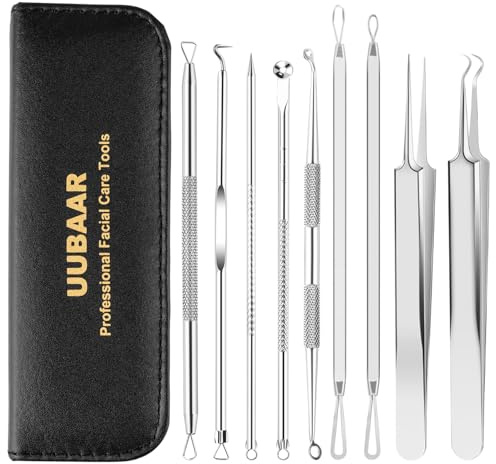 9 PCS Blackhead Remover Tools, Pimple Popper Tool Kit, Pimple Extractor