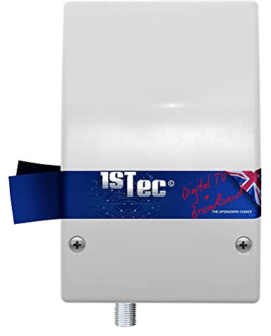 1STec Genuine Virgin Media Slim Isolated White Internal use Wall Box Outlet Socket with down facing TRIS 1002L Isolator for TiVo Set Top Digital TV or Superhub Fibre Broadband Modem Indoor Supply Feed