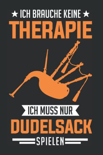 Dudelsack Notizbuch: Dudelsack Therapie Dudelsackspieler / 6x9 Zoll / 120 karierte Seiten