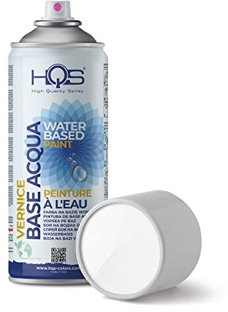 HQS Bomboletta di Vernice Spray 400ml Base Acqua Colori Ral (Trasparente Lucido)