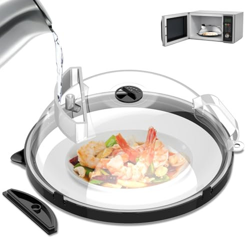 TranRantic Cloche Micro Onde Affusion, Cloche Micro Onde sans BPA Durable, Cloche Alimentaire, Passoire de Cuisine avec Trous de Vapeur, Couvercle Micro Ondes pour Protéger les Plats et Alimentaires