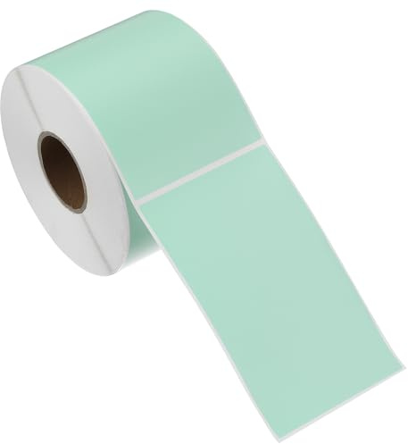 PATIKIL Rectangular Color Coding Labels 127x76mm, 500 Pcs Rectangle Colored Labels Sticker Moving Stickers Label Tags for Inventory Office Home Packing Box, Lake Green