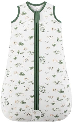 Mosebears Baby Winter Sleeping Bag, Children's Sleeping Bag, 2.5 Tog, Baby Sleeping Bags, 100% Cotton for Various Sizes from Birth to Age of 24 Months(Plant,6-12 Months)