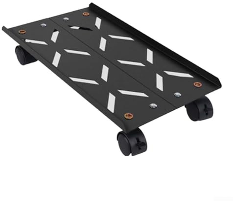 Support mobile réglable pour PC avec roulettes verrouillables et garde-corps latéraux de protection pour accès aux câbles (2)