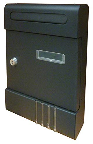 Homegarden - Cassetta postale in acciaio, modello Condominio, color antracite