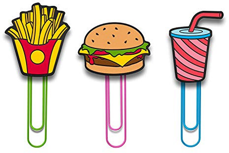 MUSTARD – Clipit Picture Hanger I fotohållare I fotospänne I vykortsupphängning I rolig dekoration I Fotoleine I Inkl. sugproppar för fastsättning I Fast Food – rep, 2 sugproppar och 6 klämmor