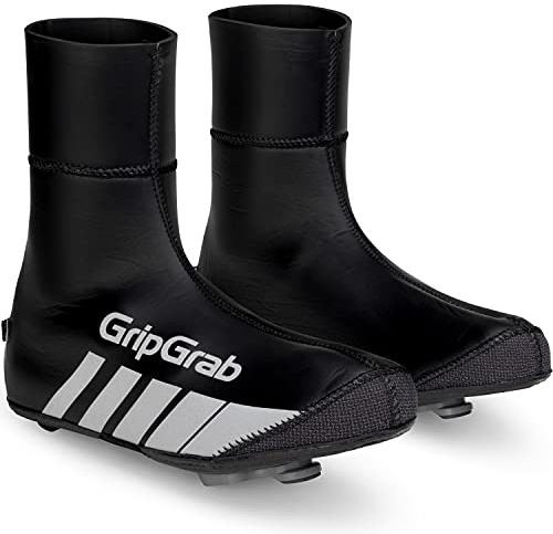 GripGrab Unisex Gripgrab Racethermo vinter racercykel neopren overtrækssko vandtæt varm lynlås løs termo hjul sport berschuhe Fahrrad, Schwarz, (38/39) EU