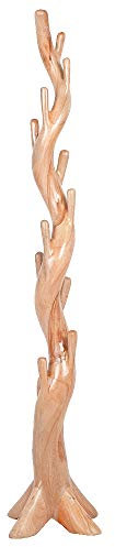 LEBENSwohnART Garderobenständer KAKTUS-SINGLE Suar ca. 200cm Natural Kleiderständer Massivholz