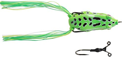 Savage Gear 3D Walk Frosch - Topwater Hollow Body Froschköder für Barsch- und Hechtangler, realistische Aktion & Abnehmbarer Stingerhaken, Süßwasserangeln in Seen, Teichen & Flüssen Grün 7 cm
