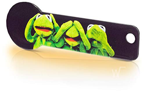 Einkaufswagenlöser ® Code24 Drei Frösche / Schlüsselanhänger Einkaufschip mit Schlüsselfundservice / Abziehbarer Einkaufswagenchip Metall, Chip Einkaufswagen, Key Finder / 1 Stück