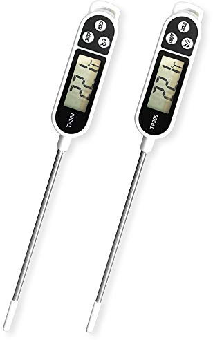 oujilet Thermometer Küche 2 Stücke Universales Haushaltsthermometer Digitales Kochthermometer Küchenthermometer Fleischthermometer, Ablesbar 50°C- 300°C,°C/°F Umschaltbar Thermometer