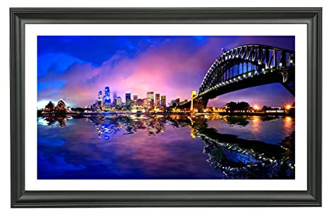 LTYHHK Cornici panoramiche in legno massello, 30 x 50 cm con passepartout o 30 x 50 cm senza tappetino, cornice per poster, 30 x 50 cm, cornice per foto da parete di famiglia, 25 x 45 cm, colore nero