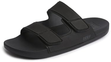 Reef Cushion Tradewind Leather Sandals in Black