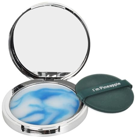 Impostazione del Trucco in Polvere, Cipria in Gel 10g, Polvere Viso Fissante, Cipria Compatta con Specchio e Soffio di Cipria dai Colori Casuali, Cipria per Il Controllo dell'olio