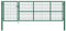 Gartentor Stabmattenzaun Gartentür Doppelflügeltor Doppeltor Hoftor Flügeltor Einfahrtstor Gartentpforte mit Pfosten und Befestigungsmaterial, 350x100 cm