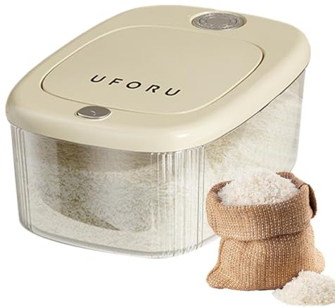 Grande distributore di riso, scatole di immagazzinaggio del riso per organizzatore di riso Contenitori per la conservazione degli alimenti secchi contenitori per dispenser di riso ermetico per riso