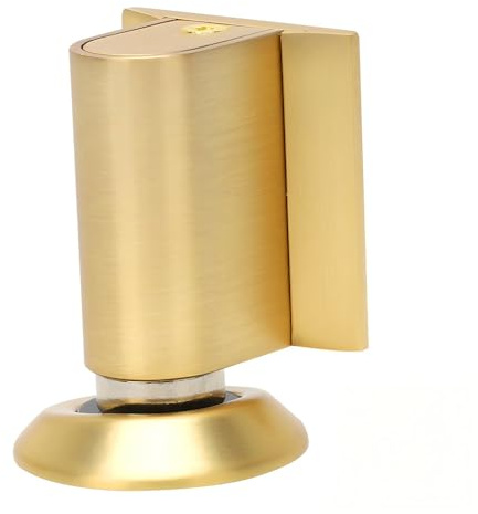 Tope Puerta Magnetico, Tope para Puertas Suelo, Tope Puertas Suelo Aleación de Zinc, Tope Magnético para Puerta Adhesivo con Autoadhesivo/Montaje con Tornillos en Suelos, Fácil de Instalar (Dorado)