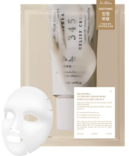 Dr.Althea 345 Relief Cream Mask (Pack of 4), Korean Vegan Skin Care