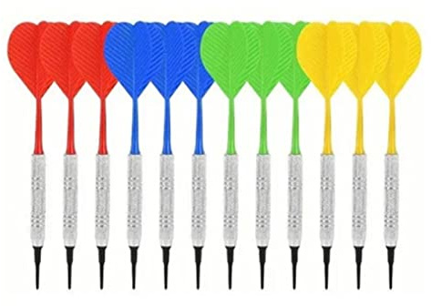Aramox Juego de Dardos de Punta Suave, Dardos de Punta Suave Integrados para Adultos Principiantes, Ideal para Uso en Sala de Juegos en Casa y Bar