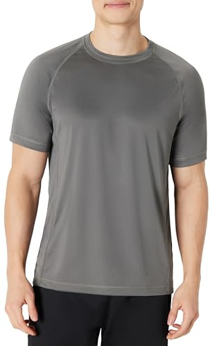 Amazon Essentials Camiseta de Natación de Corte Ajustado, Manga Corta, Secado Rápido, FPS 50 Hombre